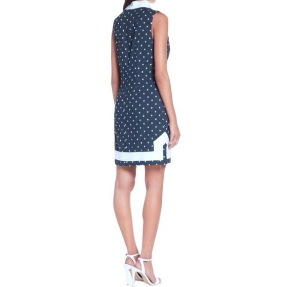Eliza J Navy Blue Polka Dot Sheath Dress Size 6 Nautical Cotton Shift
Tea Party - Picture 9 of 9